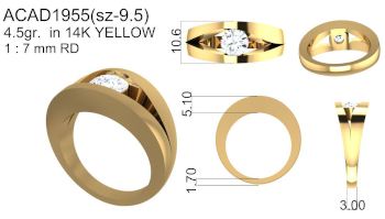 Custom Yelow Gold Diamond Ring | Local Jeweler, Concord NH 03301